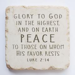 Small Scripture Stone - Luke 2:14