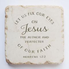Small Scripture Stone - Hebrews 12:2