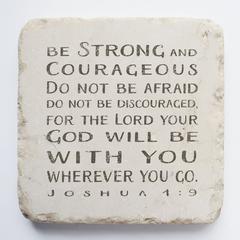 Small Scripture Stone - Joshua 1:9