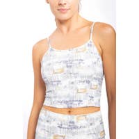 Watercolor Stucco Cami Cropped Active Tank