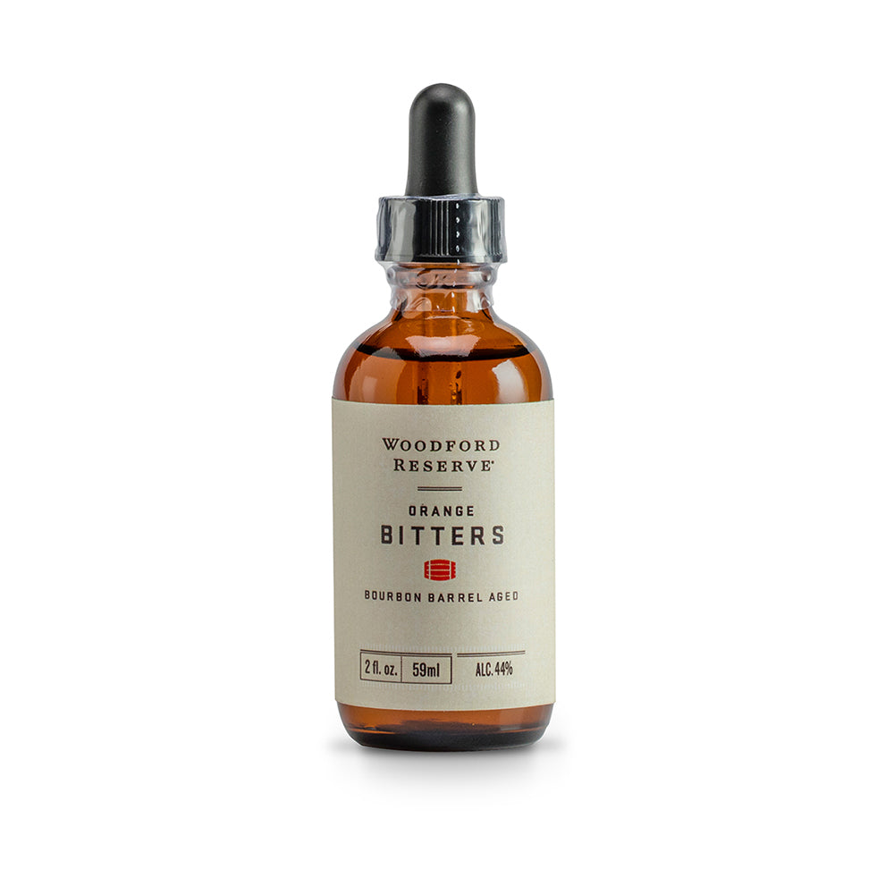 This orange-flavored bitters is fresh and can either be used alone in an Old Fashioned or in tandem with any of other bitters!  These Woodford Reserve® Orange bitters will add a citrusy depth to your cocktails. It's a bitterness from gentian root, flavored with orange, and a hint of oak.  Size: 2 oz