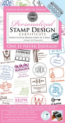 Custom Stamp Design Certificate