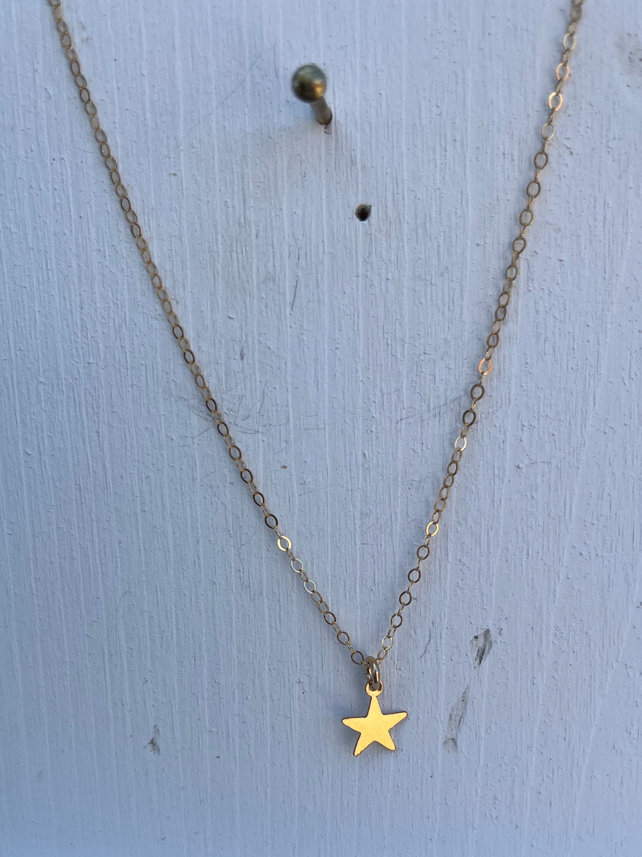 Dainty Gold Necklaces with Shaped Pendants