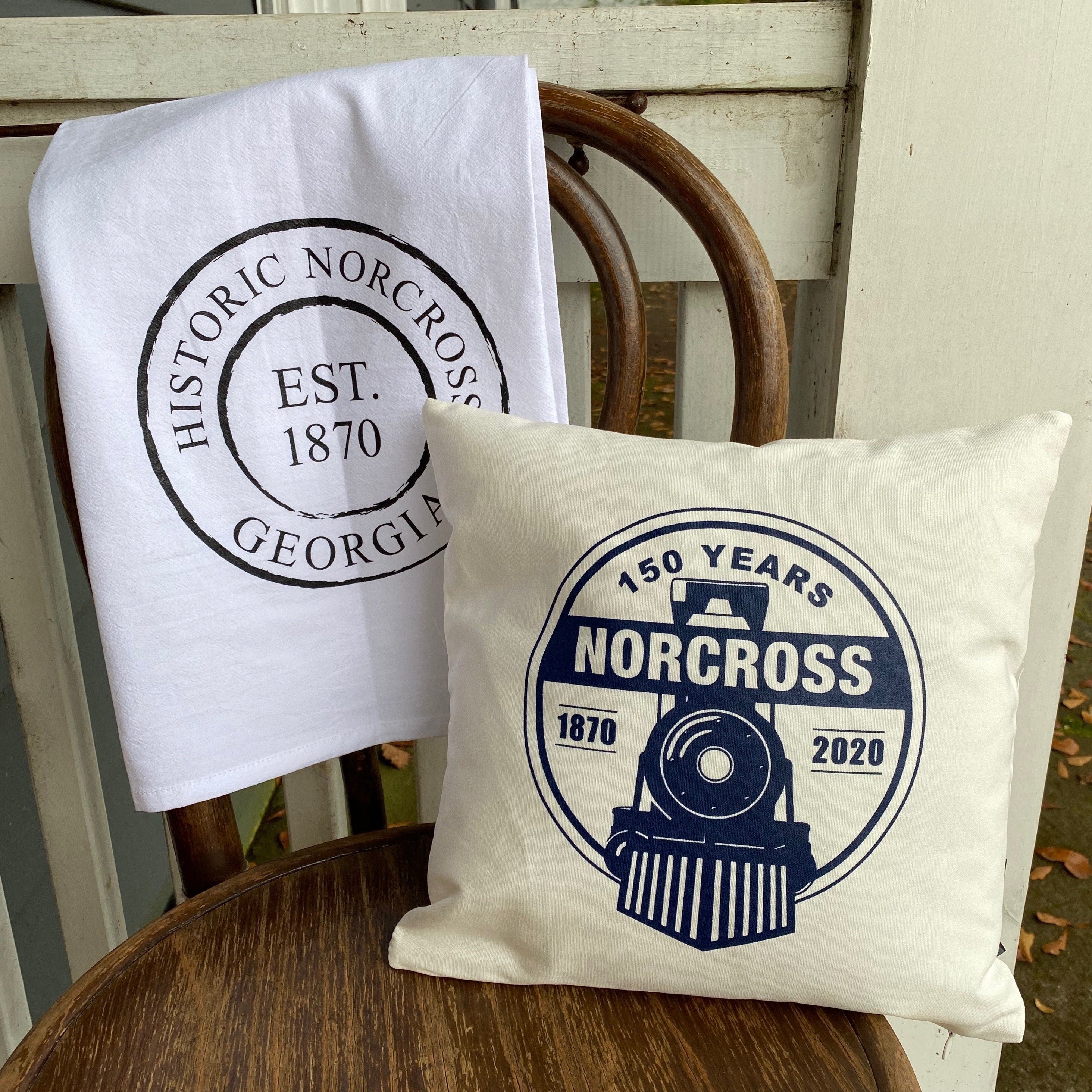 Historic Norcross 150th Anniversary Pillow