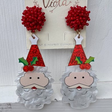 Holiday & Winter Earrings - Beaded & Acrylic