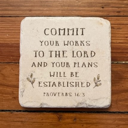 Scripture Stone Coaster