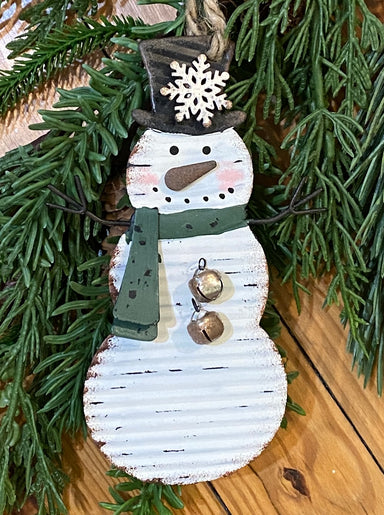 Tin Snowman Ornament