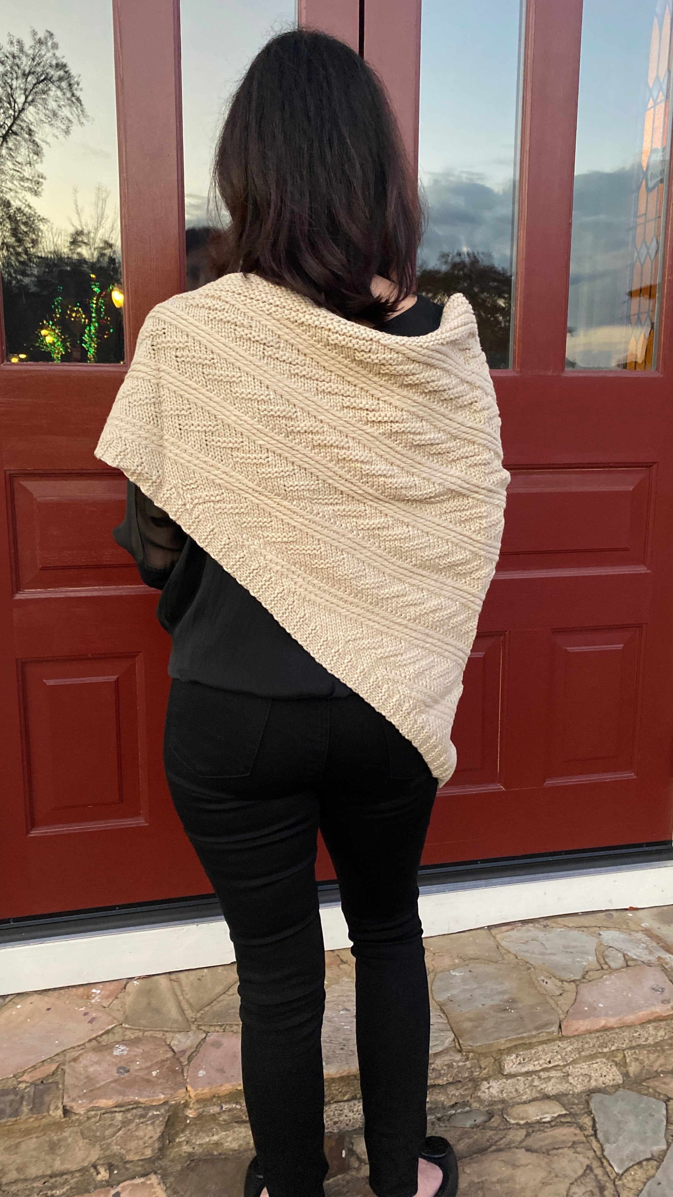 Cable Knit Shawl
