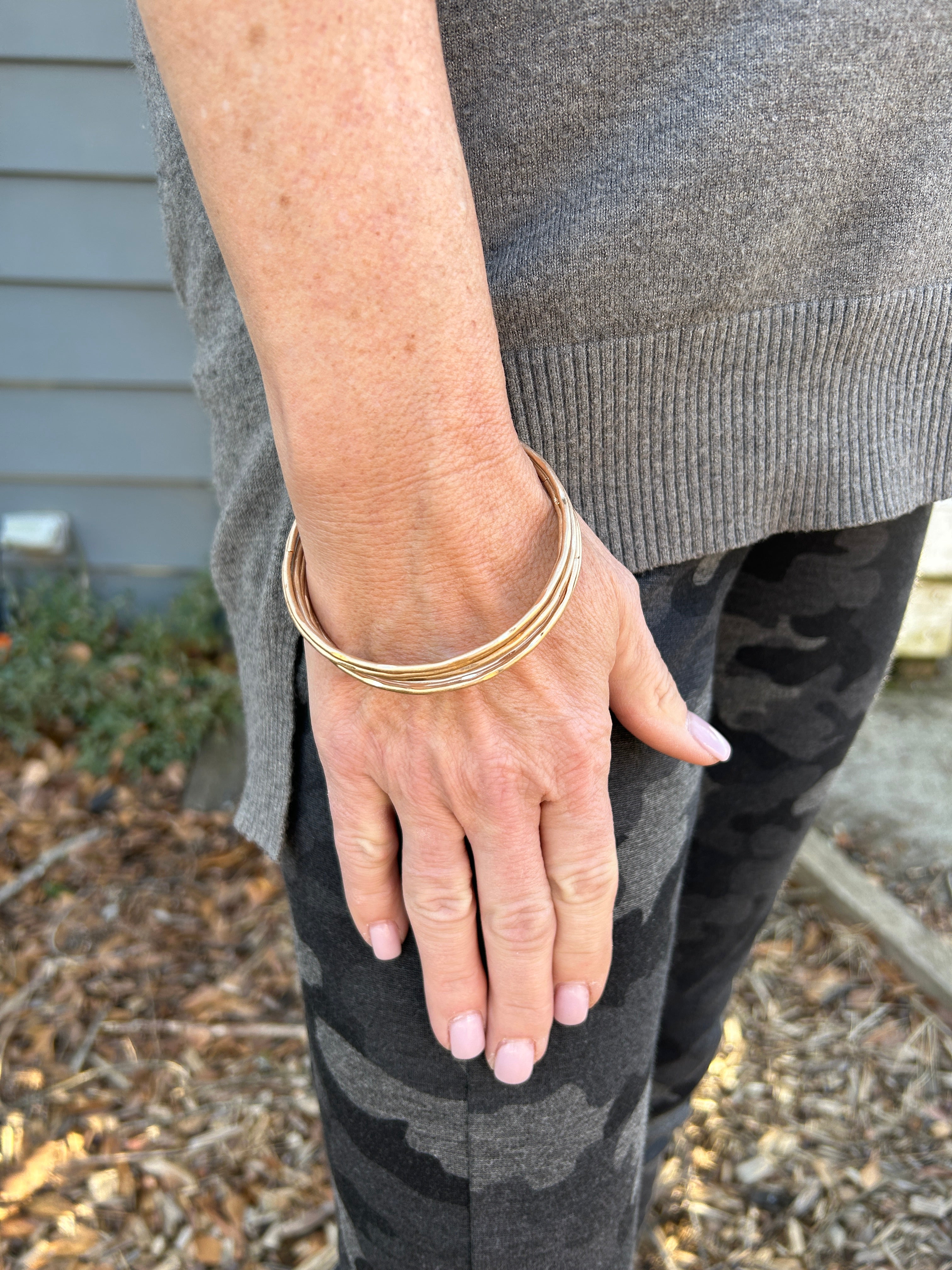 Set of Worn Wired Bangle Bracelets — Carolee's
