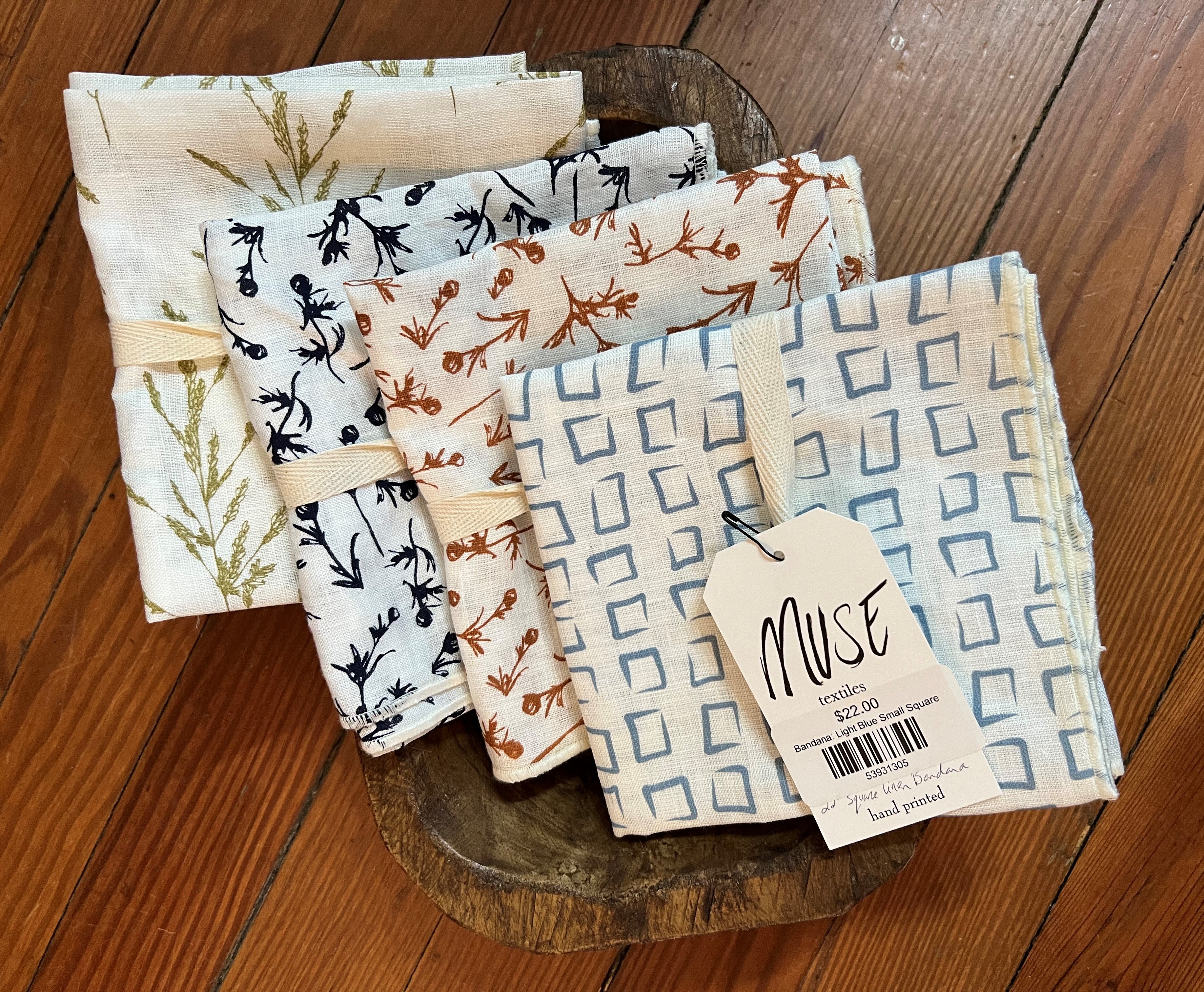 Handmade textiles: Locally made and designed, you will love these textiles! They are typically designed from nature and are in a variety of colors and patterns. These are beautiful!