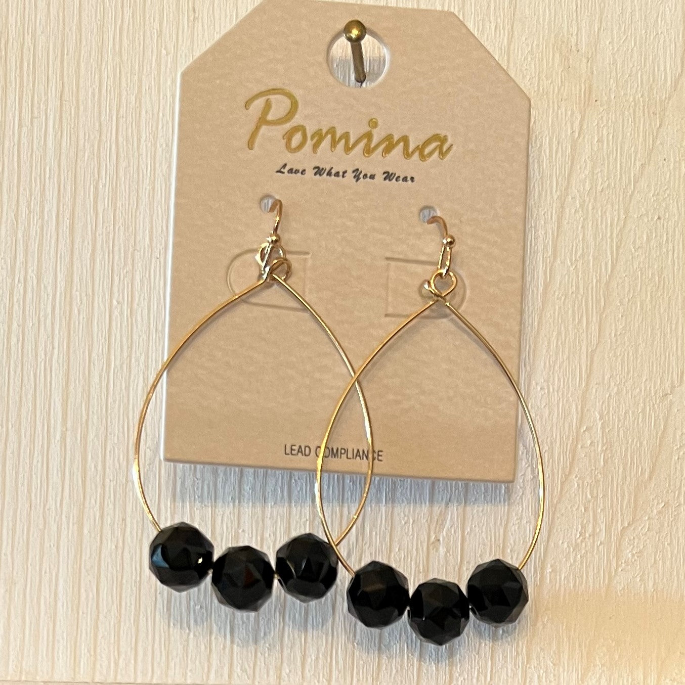These are such beautiful teardrop earrings with crystal beads! The colors are neutral to go with so much. The crystal beads give them some extra sparkle. A beautiful pair of earrings!