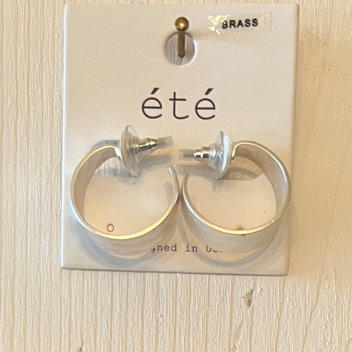 Hammered Matte Hoop Earrings