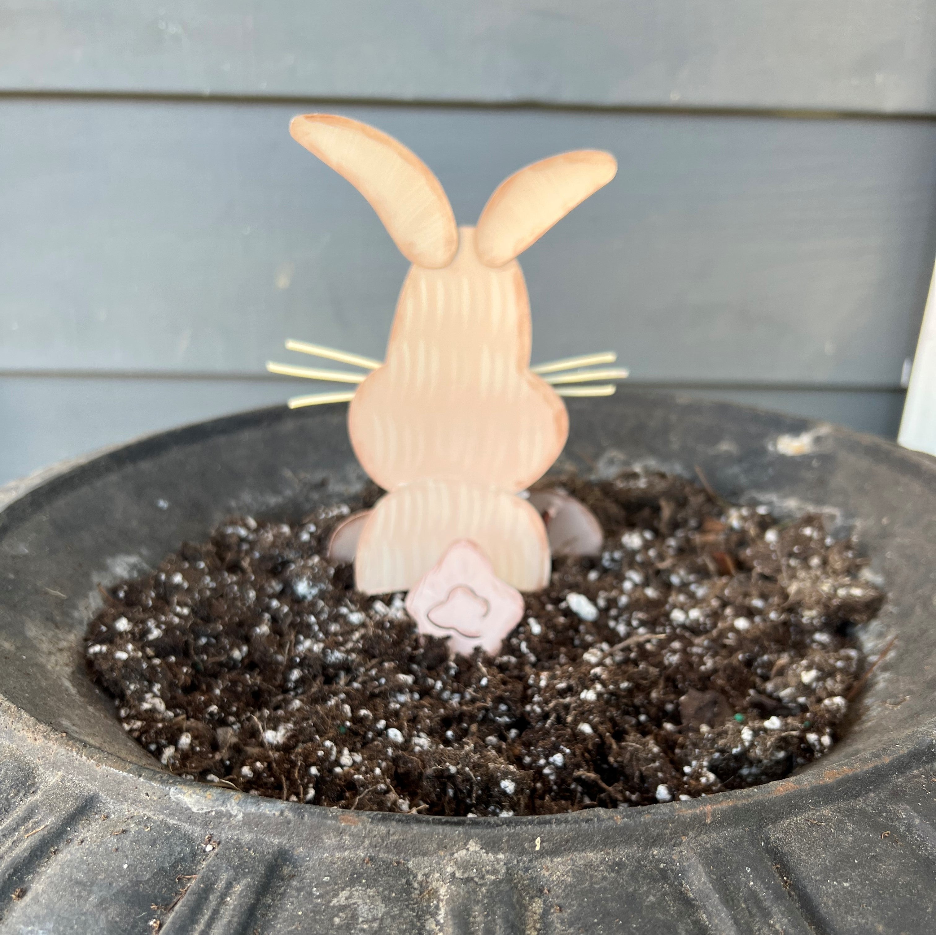 Bunny Garden Stake with Feet & Tail