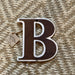 Handcrafted Initial B - Rusty Metal on Distressed Wood