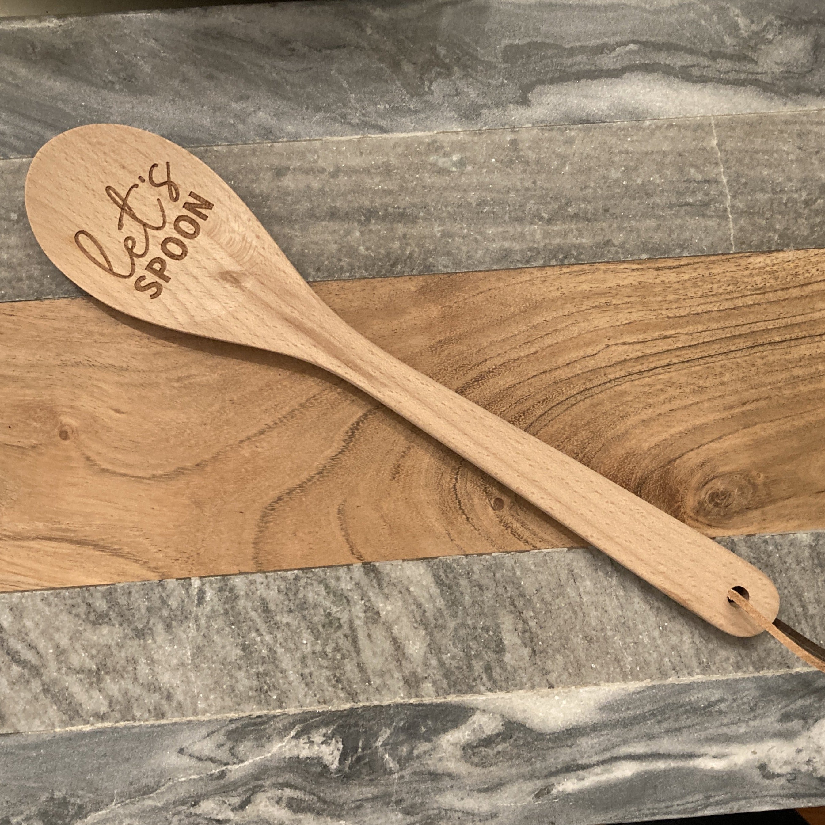 Wooden Spoon - says Let's Spoon