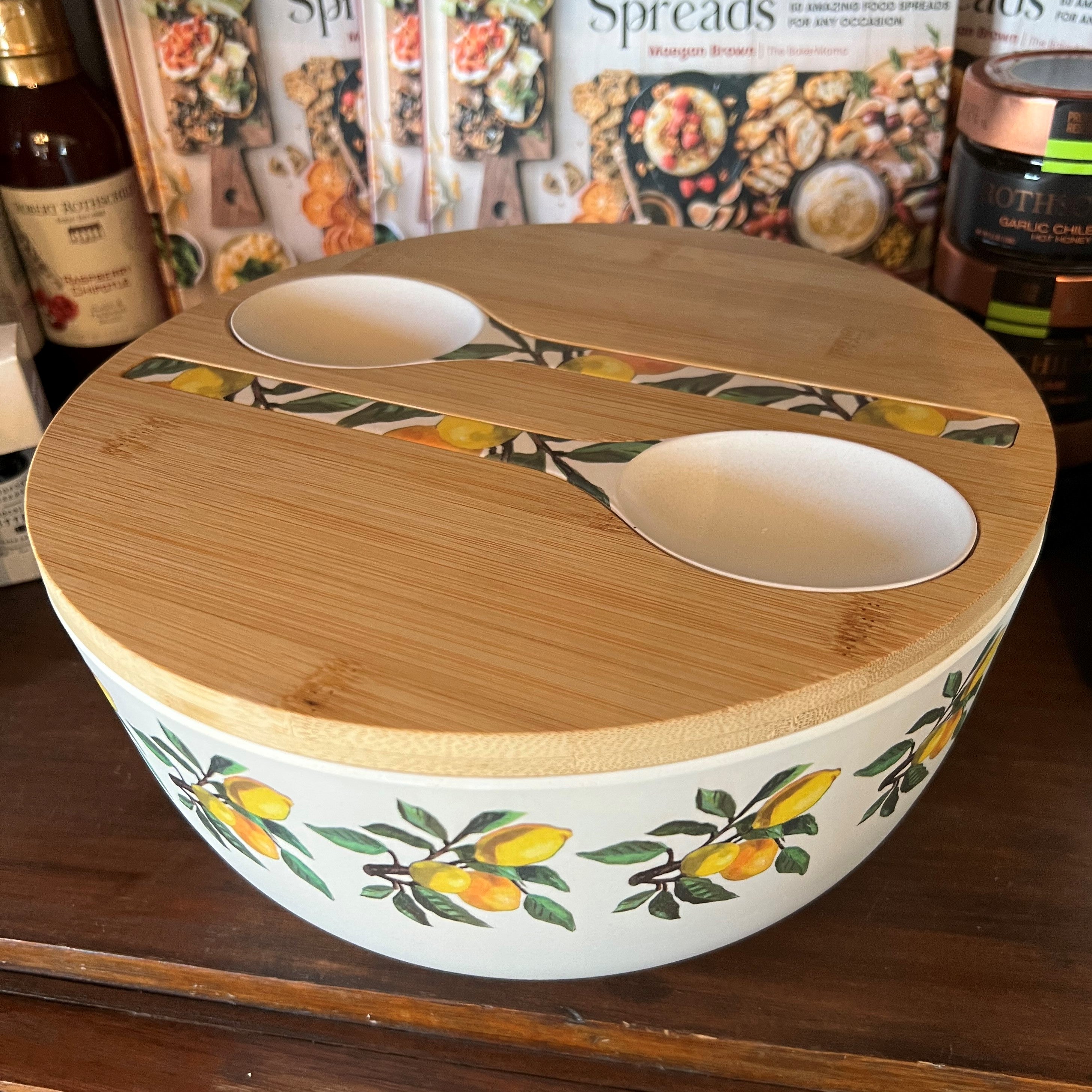 Lemon Musée Bamboo Salad Bowl Set