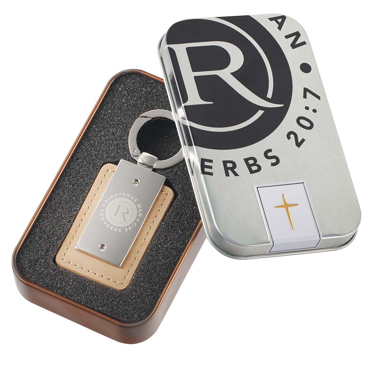 Key Ring in Tin Gift Box - Righteous Man