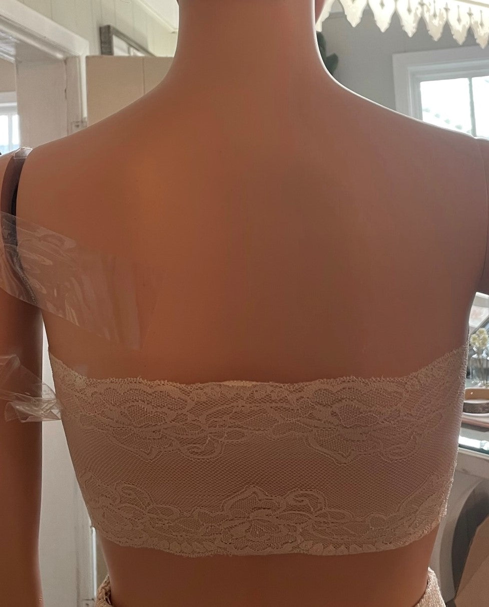 Strapless Bralette with Lace Back