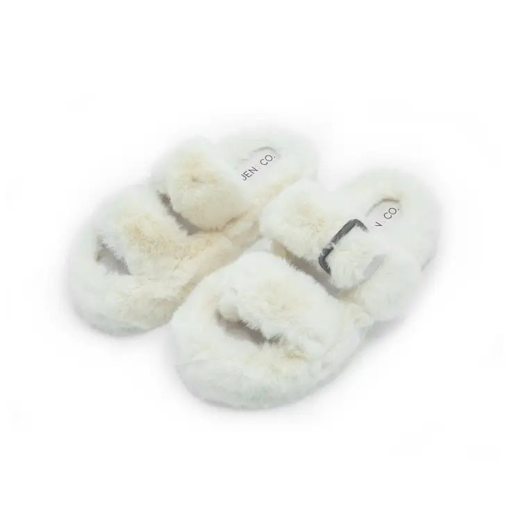 Fran Puffy Slippers with Buckle