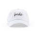 <p>This Women's Embroidered Bachelorette Party Cap is the perfect addition to your bridal party fun! Made with soft cotton material, the relaxed fit and cute embroidered script make it comfortable and stylish for everyday wear. It also serves as a cool memento for the bridal party.</p> <p>Adjusts from 19.5" (D) to 29.5" (D)</p> <p>Material: Cotton</p>
