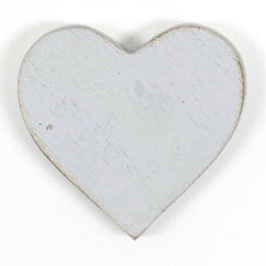 White heart Adams & Co Wooden Tile for Letterboard