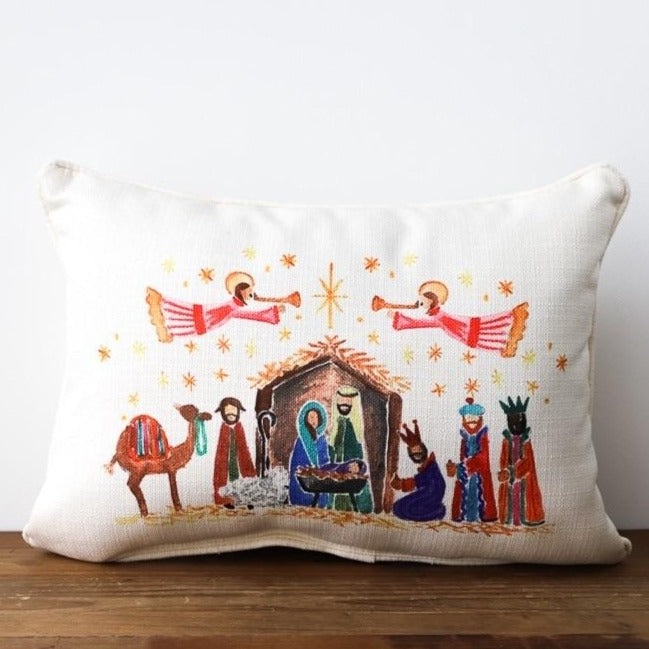 Colorful nativity scene