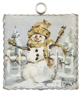 snowman round top collection art