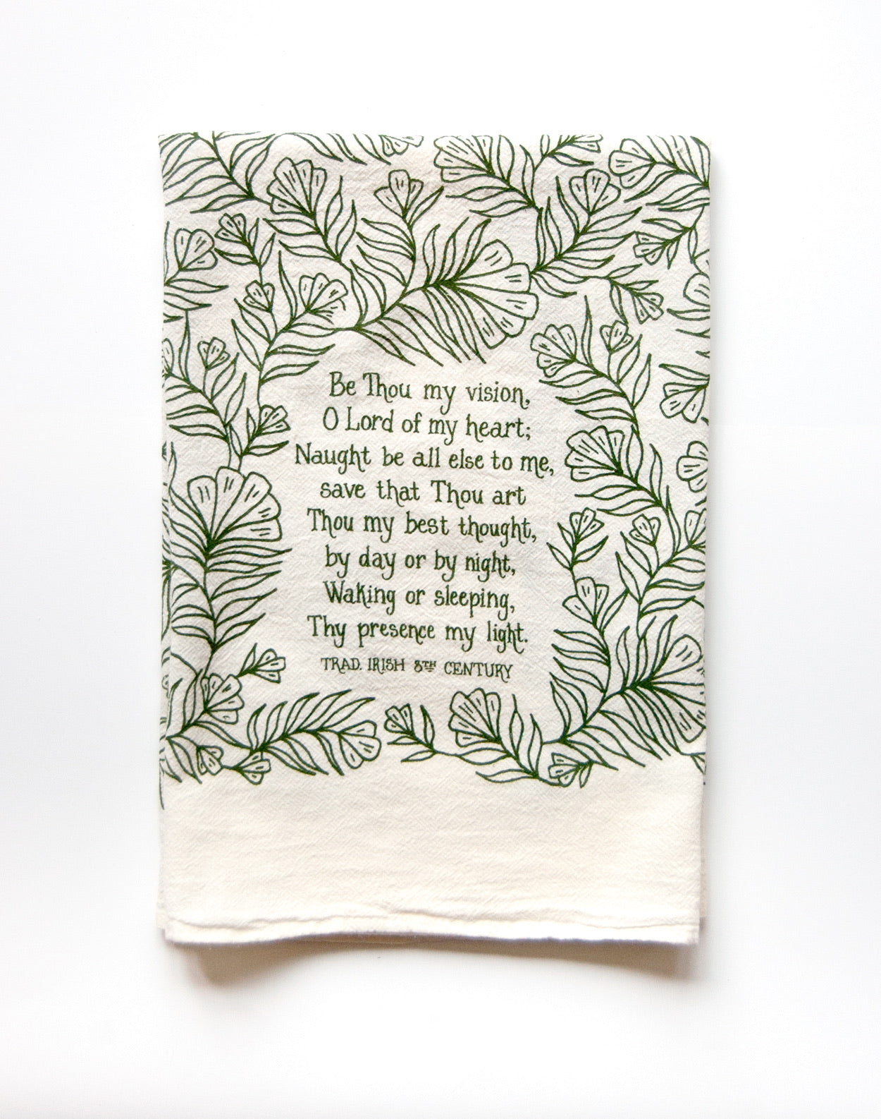 Be Thou my vision in hunter green print