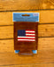 smathers and branson american flaf can coozie leather needlepoint