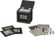A black and white wooden hinged box with 80 double-sided inspirational sayings.
