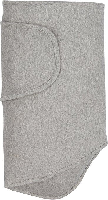 grey The Miracle Blanket® makes it easy to get the perfect swaddle every time!  The fabric is a super soft cotton knit selected for several good reasons: It’s breathable so that it can be used in warm climates while still being luxurious enough to keep your baby warm in cooler places; It has just enough stretch to absorb your baby’s movements without coming undone but it’s not so stretchy that it won’t stay tight.   