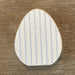 White and Blue striped egg Adams & Co Wooden Tile for Letterboard