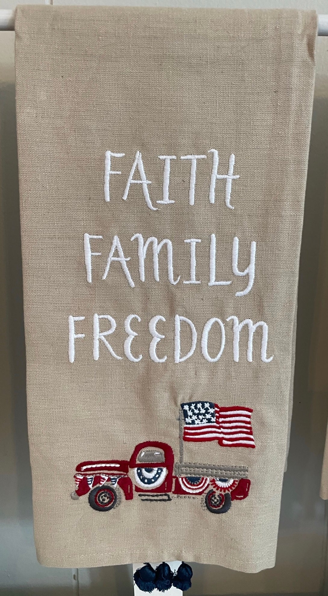 Faith Family Freedom Tea Towel