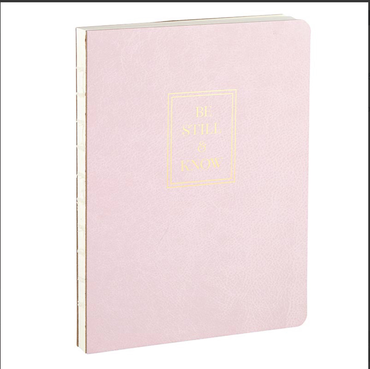 journal pink be still and know