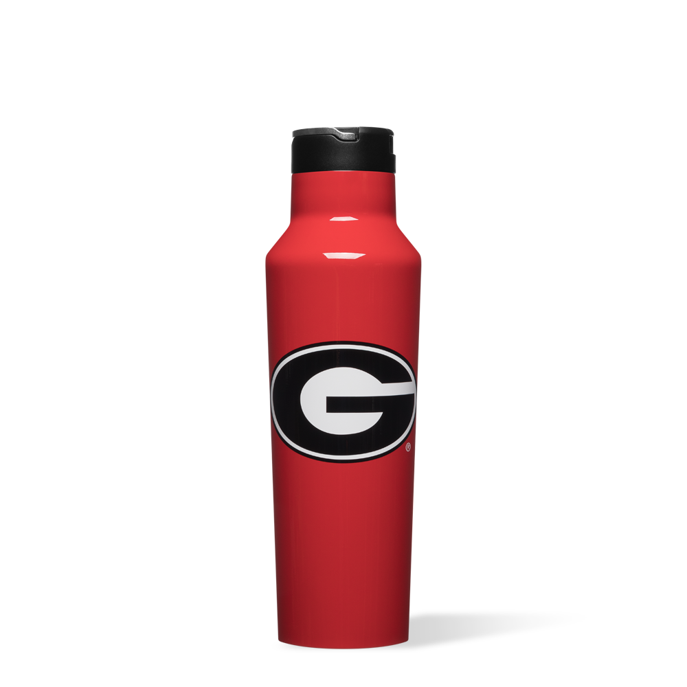 Corkcicle Collegiate Tumblers - Georgia Bulldogs red bottle with black top