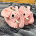 Felt Baby Booties - Pink Elephants