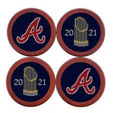 smathers and branson braves world series coaster fathers day gift mens gift braves lover gift