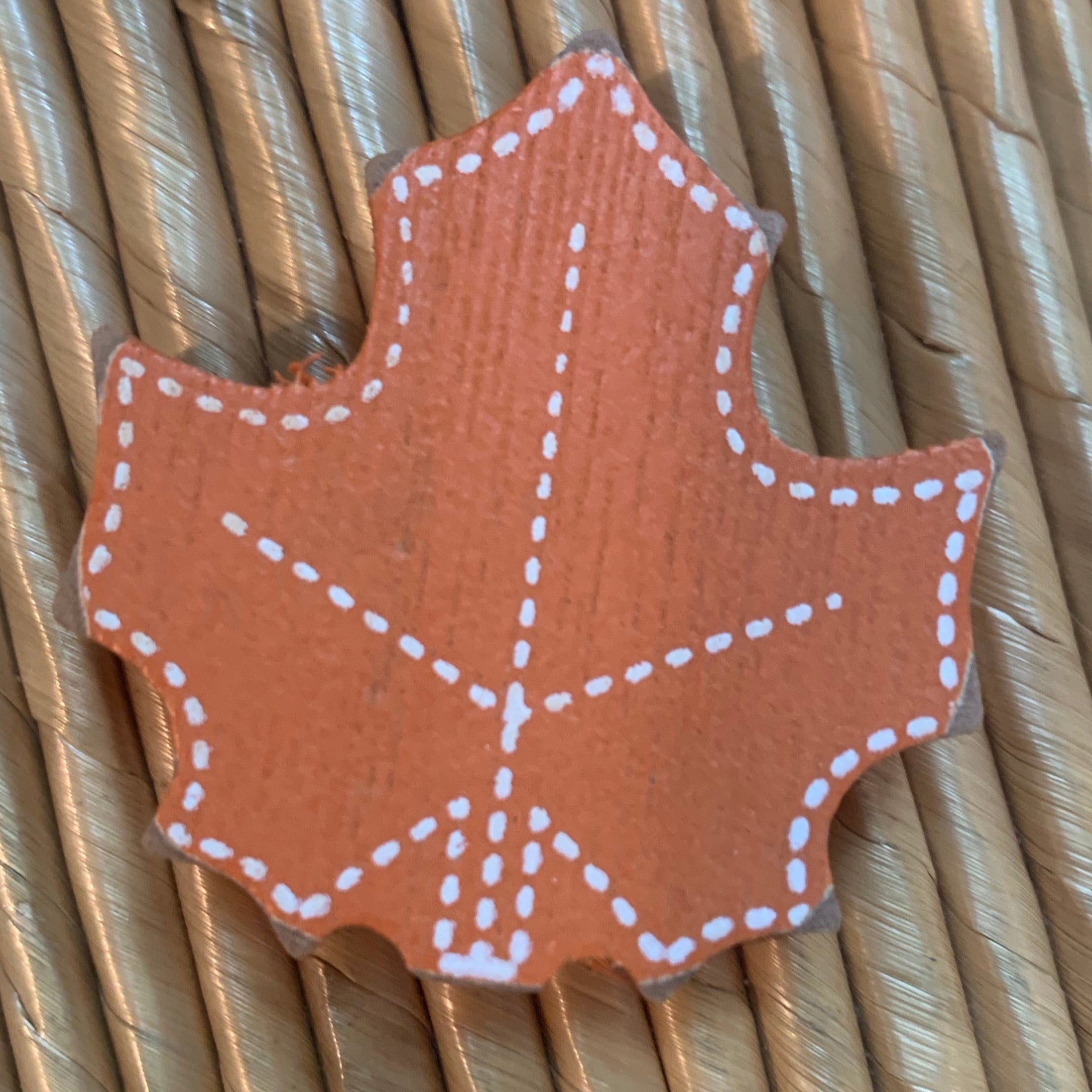 orange leaf adams tile cutout shape 