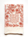 Hymnal towel - Floral burnt orange print