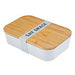 Bamboo Top Lunch Box - Grey base says Say Grace bento box