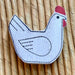 chicken hen adams tile cutout shape for letterboard
