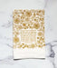Hymnal towel in mustard yellow floral print