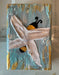 susan hood painted wood block bee