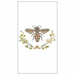 Colorful motif of a bee and florals