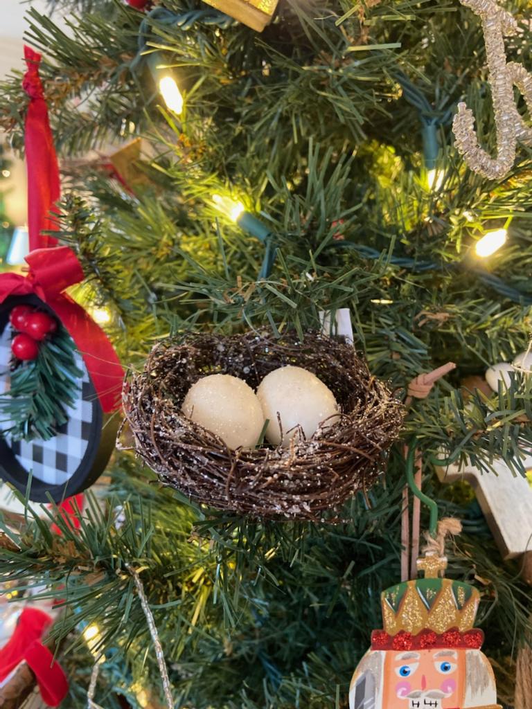 Nest with egg ornament