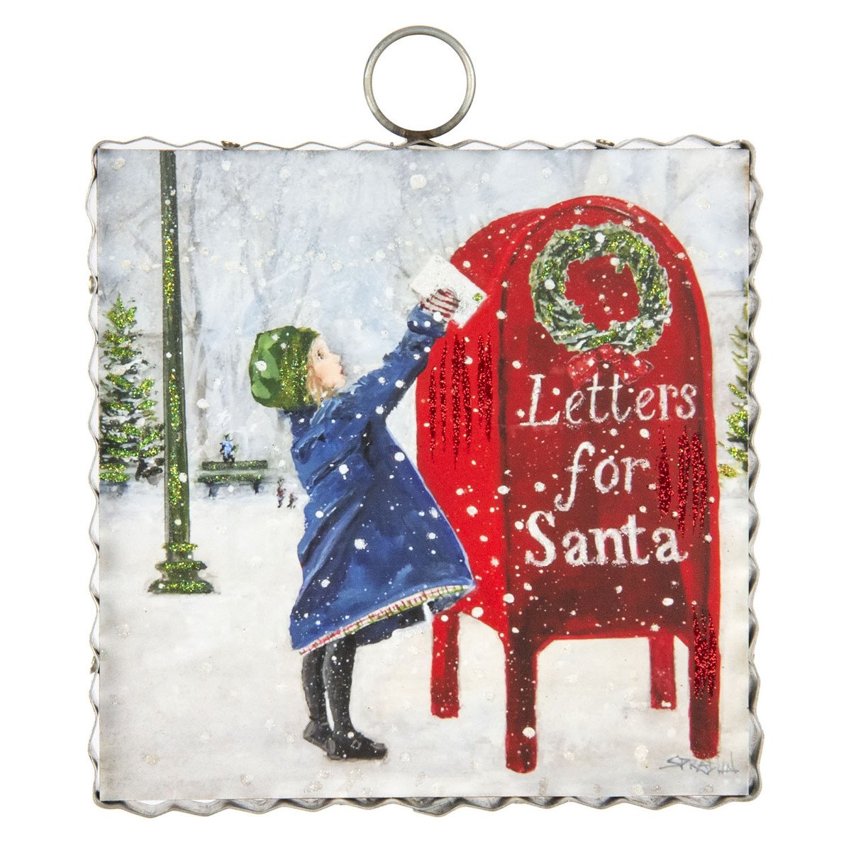 letters for santa round top collection art