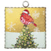 bird christmas tree round top collection art