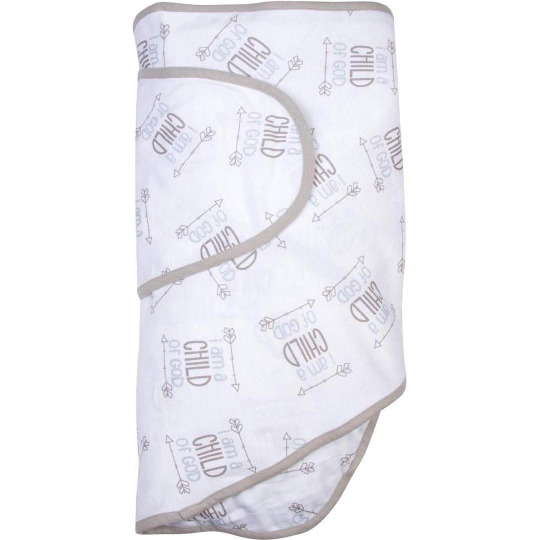 The Miracle Blanket® makes it easy to get the perfect swaddle every time!  The fabric is a super soft cotton knit selected for several good reasons: It’s breathable so that it can be used in warm climates while still being luxurious enough to keep your baby warm in cooler places; It has just enough stretch to absorb your baby’s movements without coming undone but it’s not so stretchy that it won’t stay tight.   