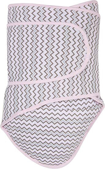 zigzag The Miracle Blanket® makes it easy to get the perfect swaddle every time!  The fabric is a super soft cotton knit selected for several good reasons: It’s breathable so that it can be used in warm climates while still being luxurious enough to keep your baby warm in cooler places; It has just enough stretch to absorb your baby’s movements without coming undone but it’s not so stretchy that it won’t stay tight.   