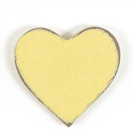 Light yellow heart Adams & Co Wooden Tile for Letterboard